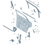 Perie geam dreapta spate Skoda Karoq [2018-2024]