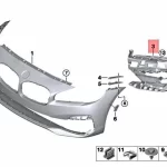 Suport stanga proiector ceata BMW F45 / F46 [2017-2019]